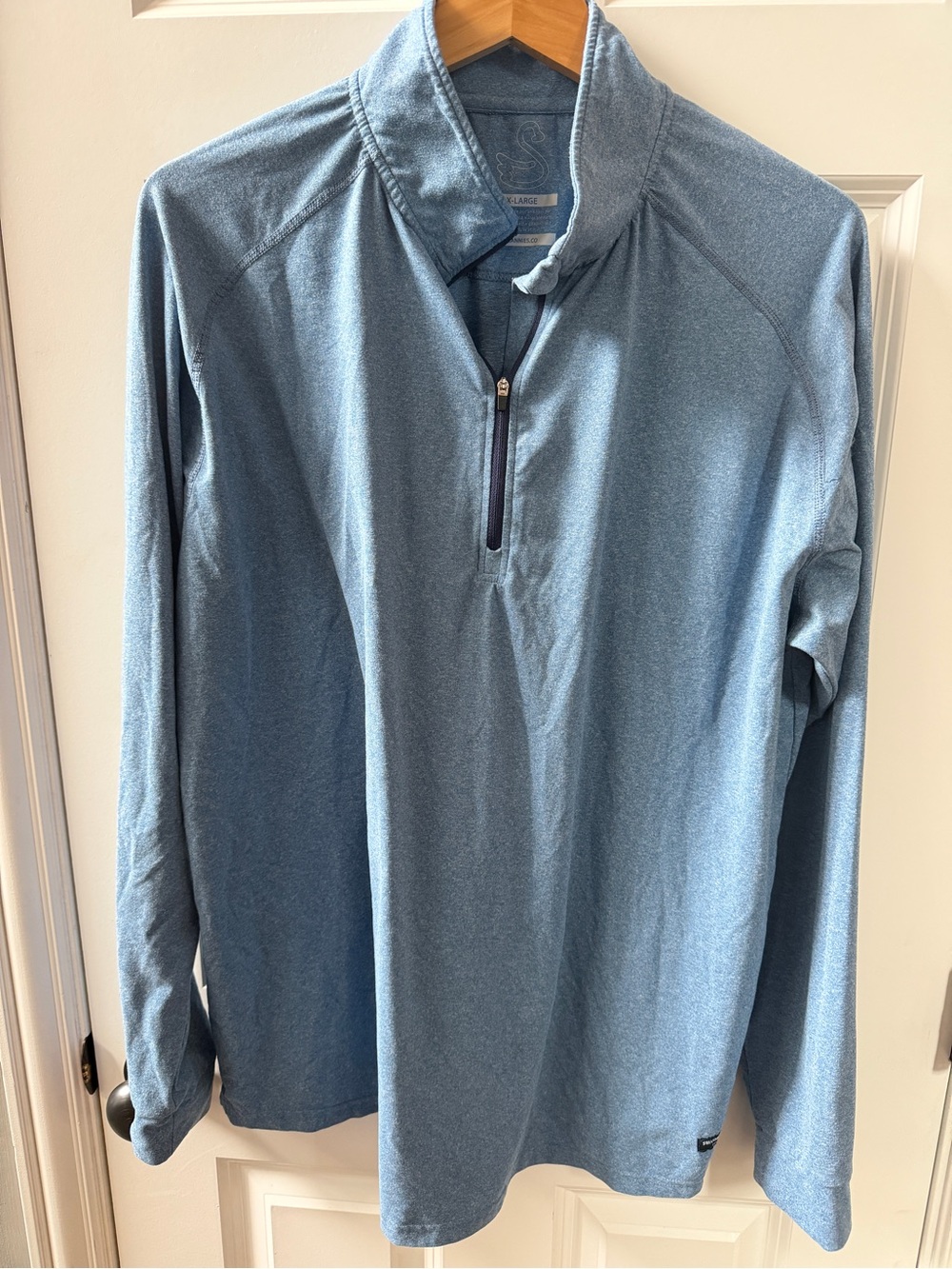 Men's Light Blue Quarter-Zip Performance Pullover - Unbranded